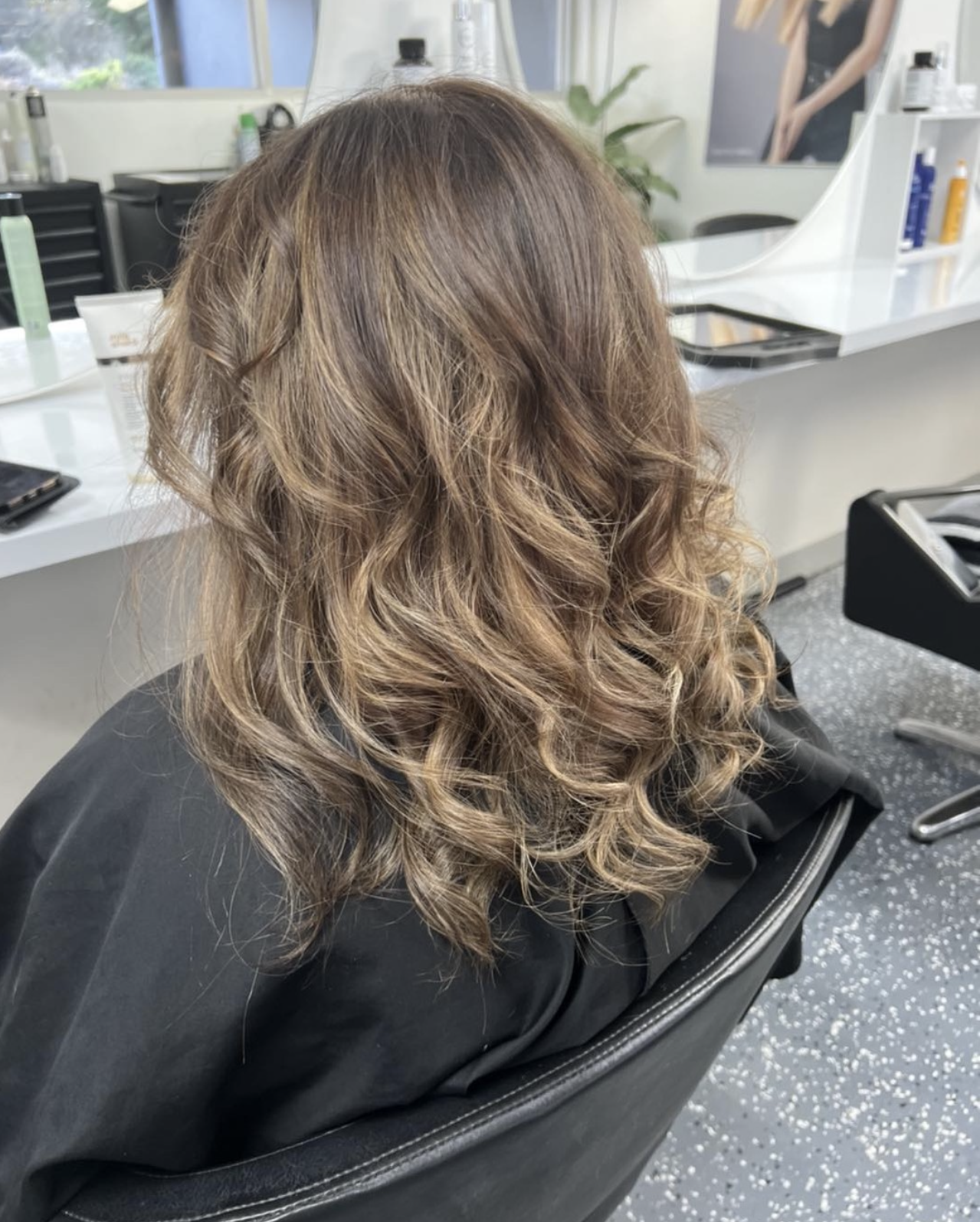 long curled hair ombre